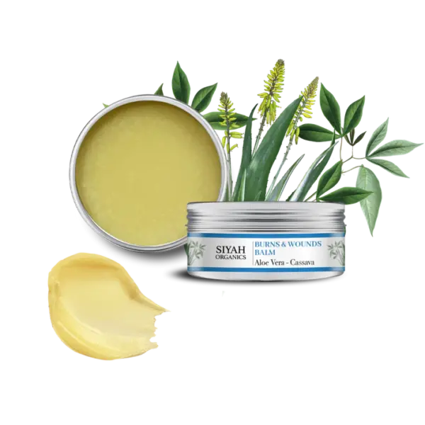 Baume pour brûlures et plaies à l'aloe vera et au yucca