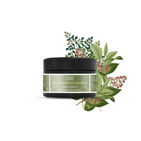 Crème après-rasage et visage pour hommes - Moringa et bois de santal