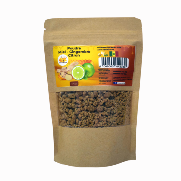 Polvo de Jengibre, Limón y Miel (100% natural – Energizante y revitalizante)