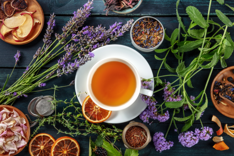 Special infusions with medicinal herbs